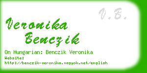 veronika benczik business card